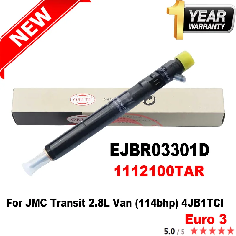 

EJBR03301D Euro 3 diesel Common Rail Injector R03301D Injector Nozzle For 1112100TAR JMC Transit 2.8L Van (114bhp) 4JB1TCI