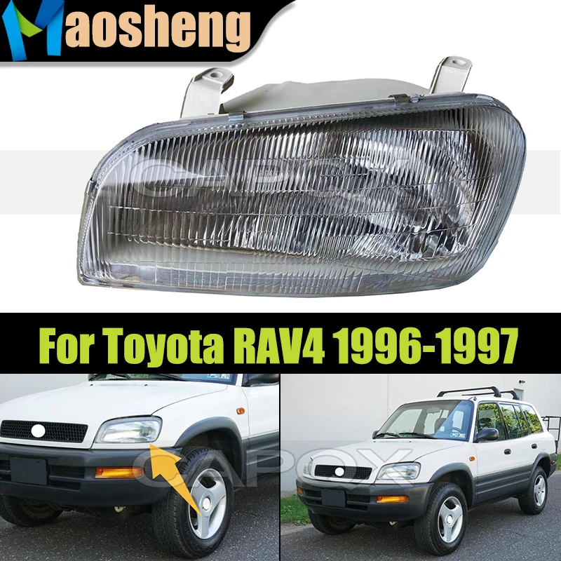 

Front Headlight Head Light Without Bulbs For Toyota RAV4 1996-1997 Headlamp Driver Light Replacement