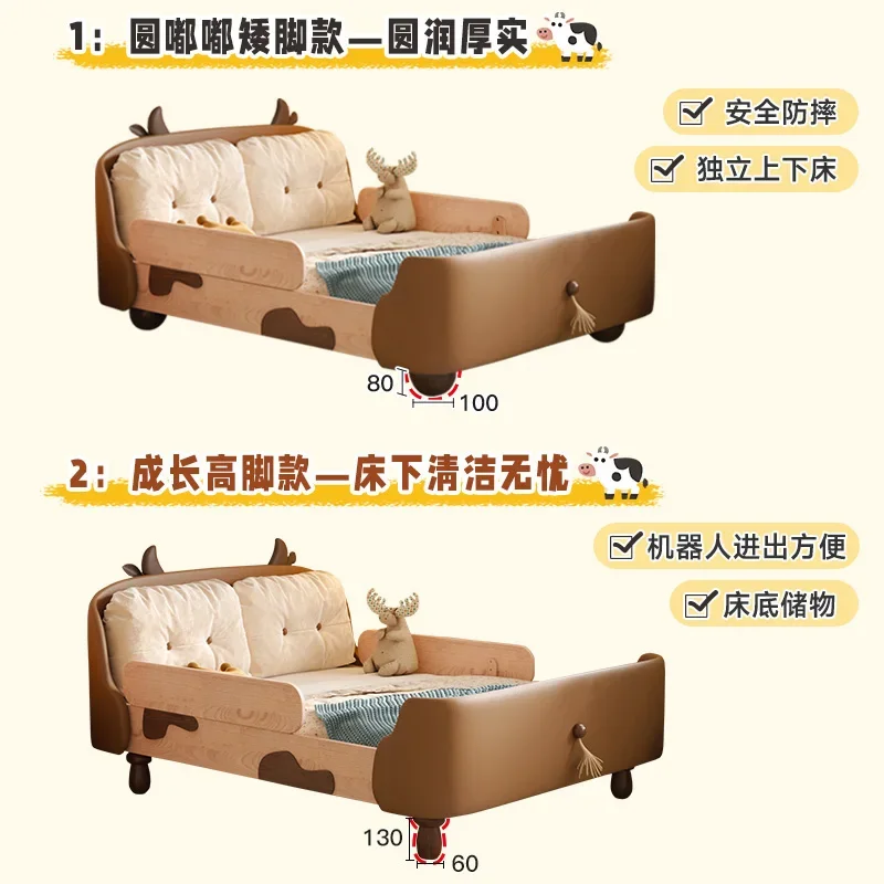 Girl princess bed with guardrail 1m 5 bedroom