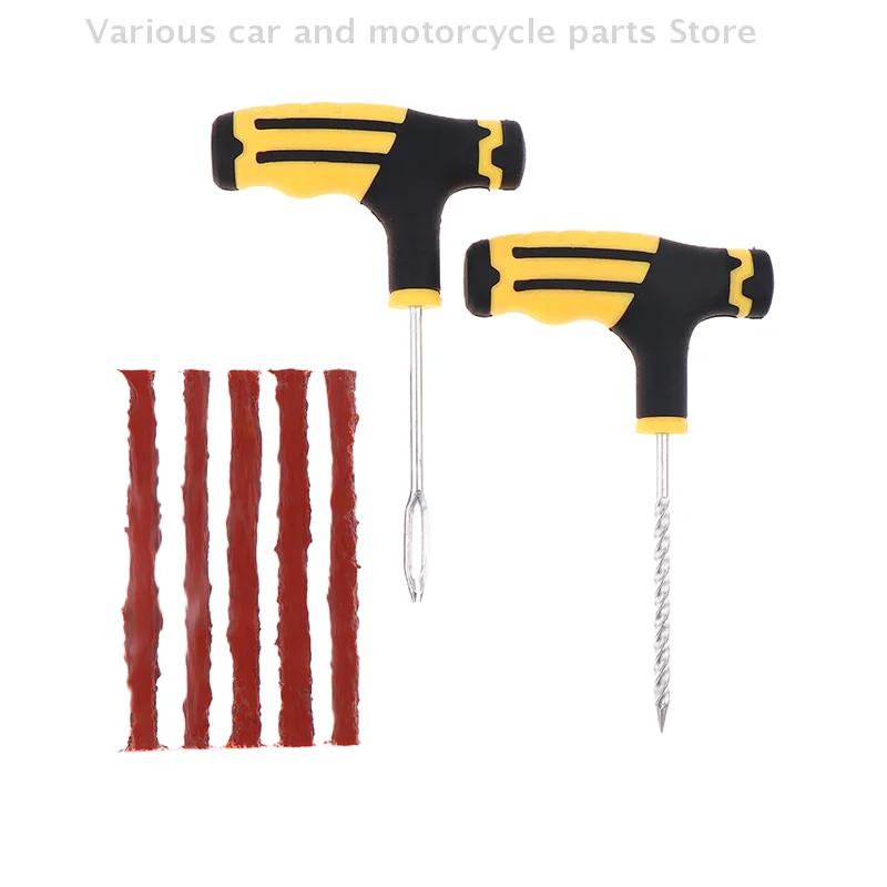 

Essential Garage Tools: Car and Bike Tire Repair Kit with Studding Tool, Tyre Puncture Plug, and Rubber Strip