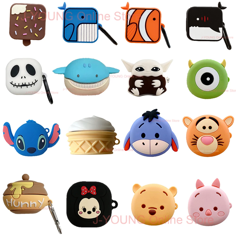 3D Oortelefoonhoesje voor Samsung Galaxy Buds Live / Buds Pro / Buds 2/ Buds2 Pro Case Leuke Cartoon Stitch Yoda Oortelefoonaccessoires