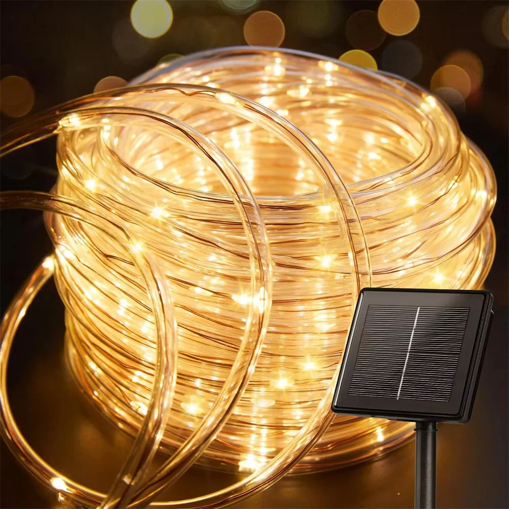 

Solar String Light Outdoor Tube Rope Lights Waterproof Tube Lights for Outdoor Home Garden Parties Decor Led Lights Outdoor