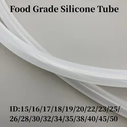 Tubo de silicona de grado alimenticio, resistencia a la temperatura, transparente, no tóxico, ID 15mm, 18mm, 20mm, 25mm, 30mm, 40mm, 45mm, 50mm