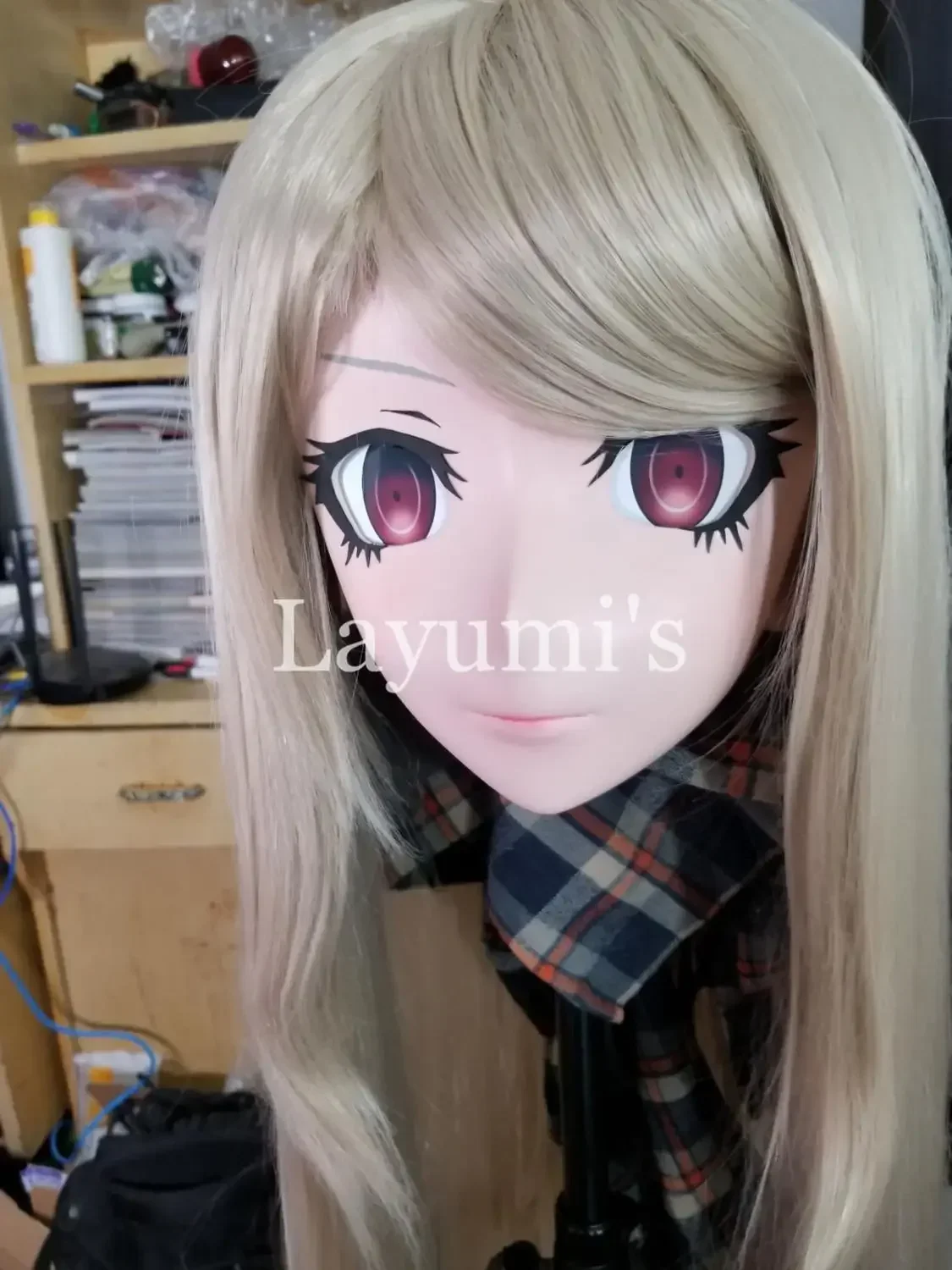 (JW-Mask06) Handmade Full Head Silicone Mask Masquerade Comics Crossdresser Doll Japan Cartoon Anime Girl Cosplay Kigurumi Masks