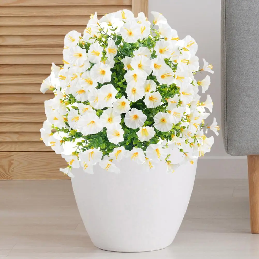 

Outdoor Artificial Morning Glory Uv Resistant Artificial Morning Glory Topiary Ball for Outdoor Garden Decor Faux for Plants