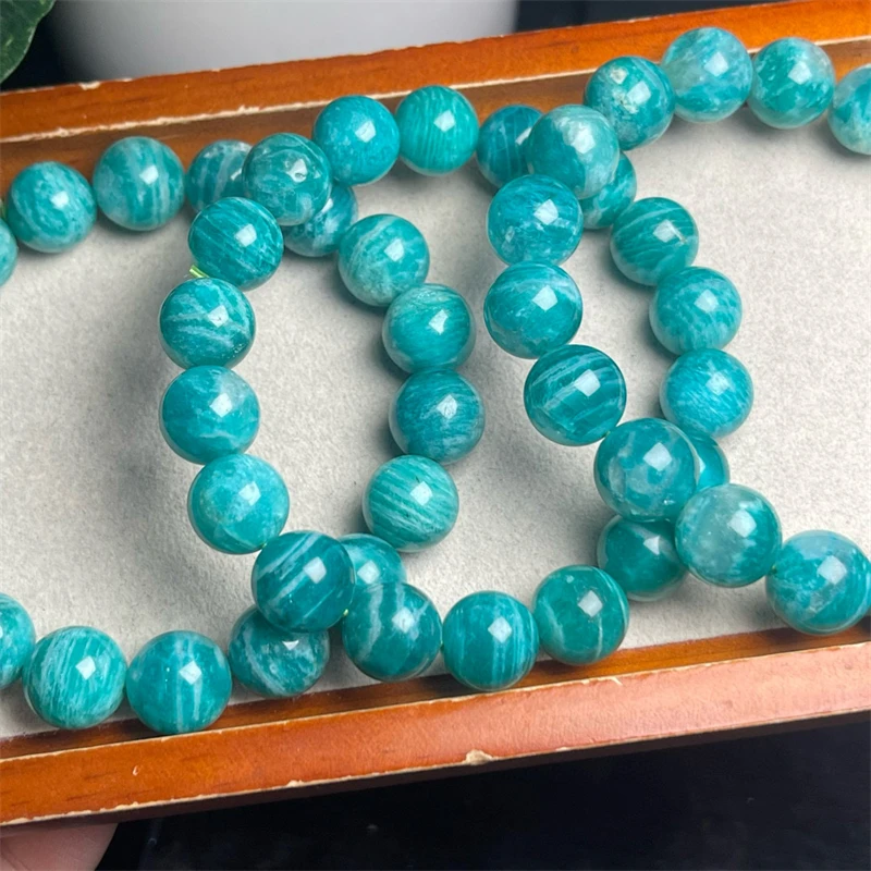 

8MM Natural Amazonite Bracelet Handmade Fortune Energy Gemstone Mineral Woman Amulet Jewelry Gift 1PCS