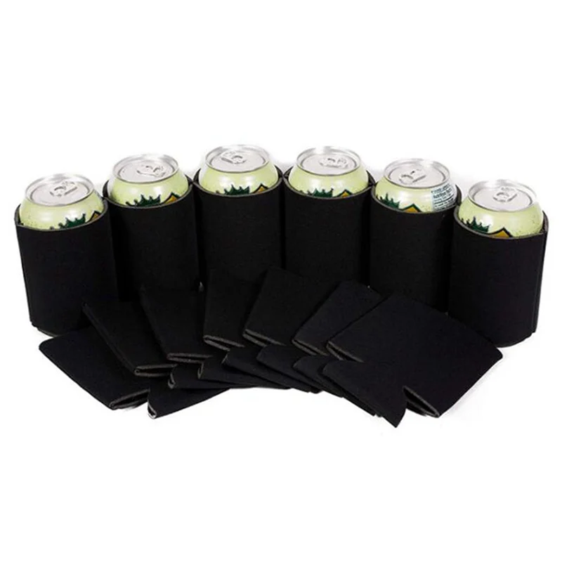 

60PCS Neoprene Beer Can Cooler Drink Cup Bottle Sleeve Insulator Wrap Cover New Black
