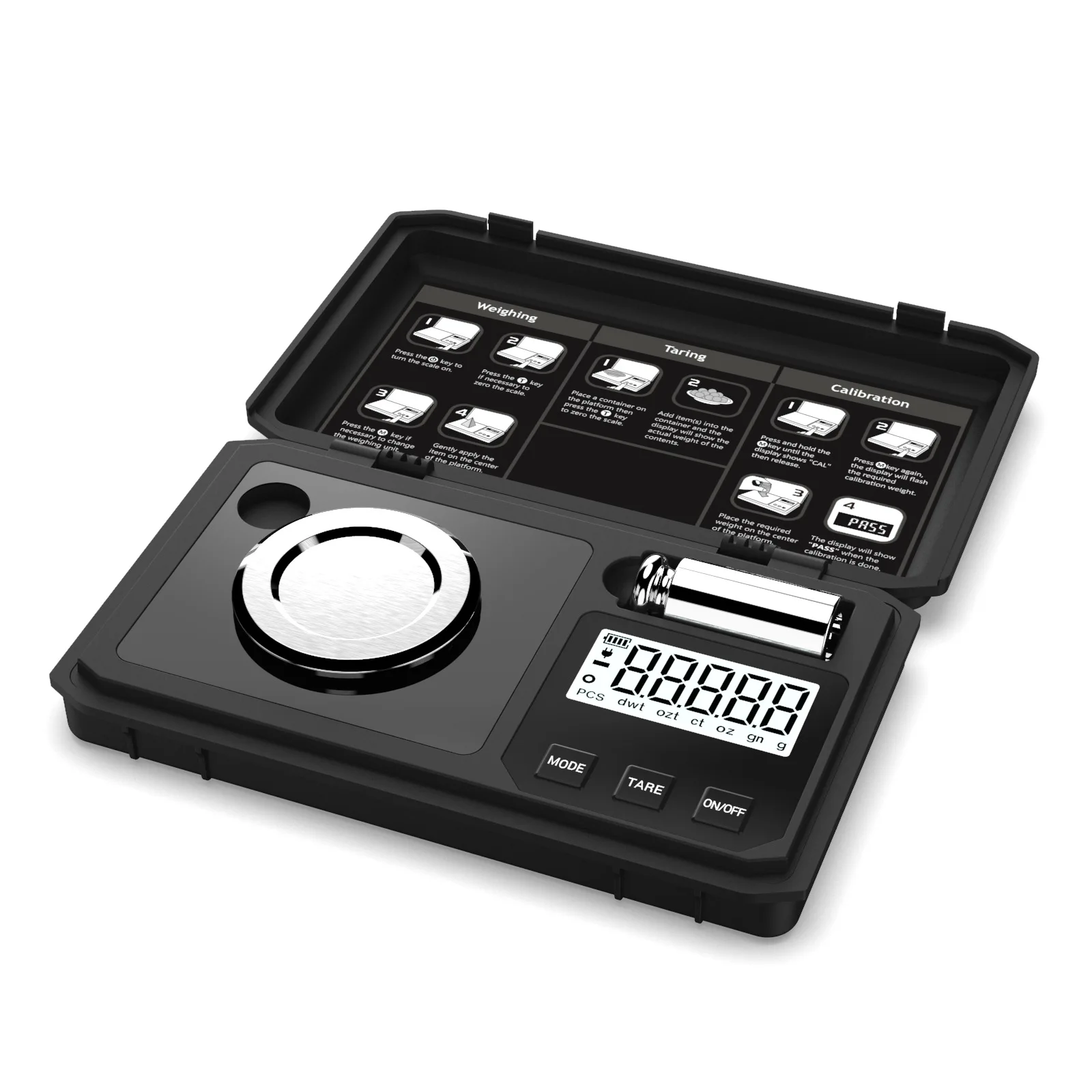 50g 0.001g High Digital Jewelry Scale For Mini Pocket Milligram Weighing Tool With LCD Display For Gem Powder And Small Items
