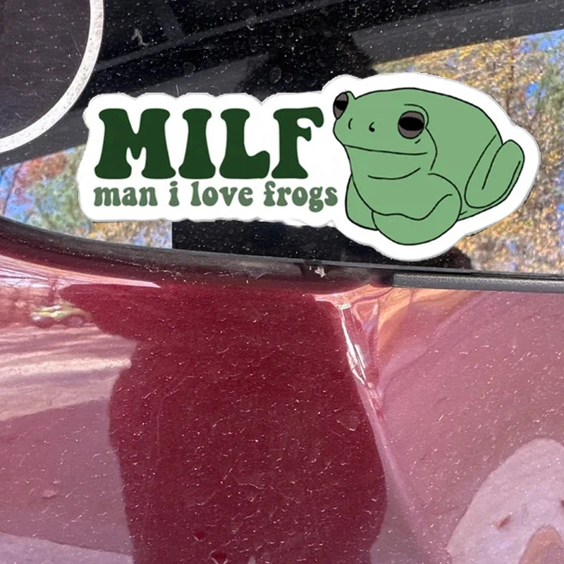 I Love Frogs Funny Car Stickers For Window Bumper Bodywork Sticker Pack Auto Parts Exterior Accessories Waterproof Vinyl Decals