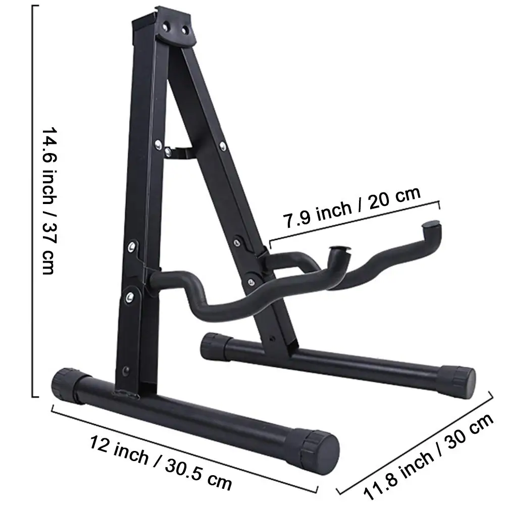 Guitar Stand Folding A Frame Floor Universal Metal for Acoustic Classical Electric Bass Guitars Banjo Ukulele Portable