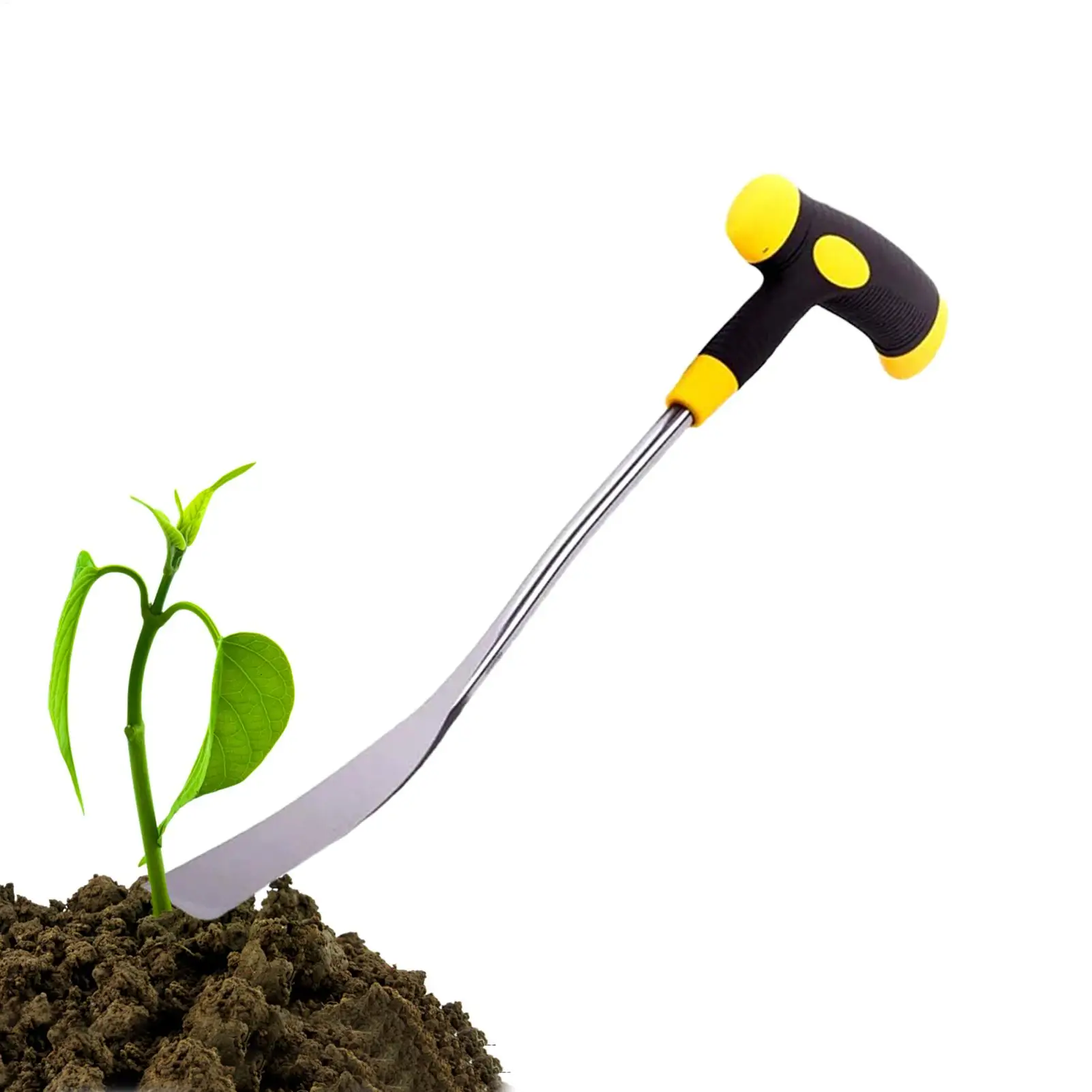 Grass Puller Tool Manual Grass Removal Tool with Handle Heavy Duty Uprooting Weeding Rake Artifact Handle Garden Trowels