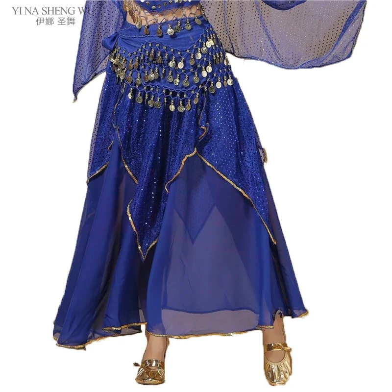 1pc Erwachsene Einfarbig Bauchtanz Rock Frau Chiffon Split Sexy Gypsy Spanisch Flamenco Orientalischen Ethnischen Leistung Rock Nur