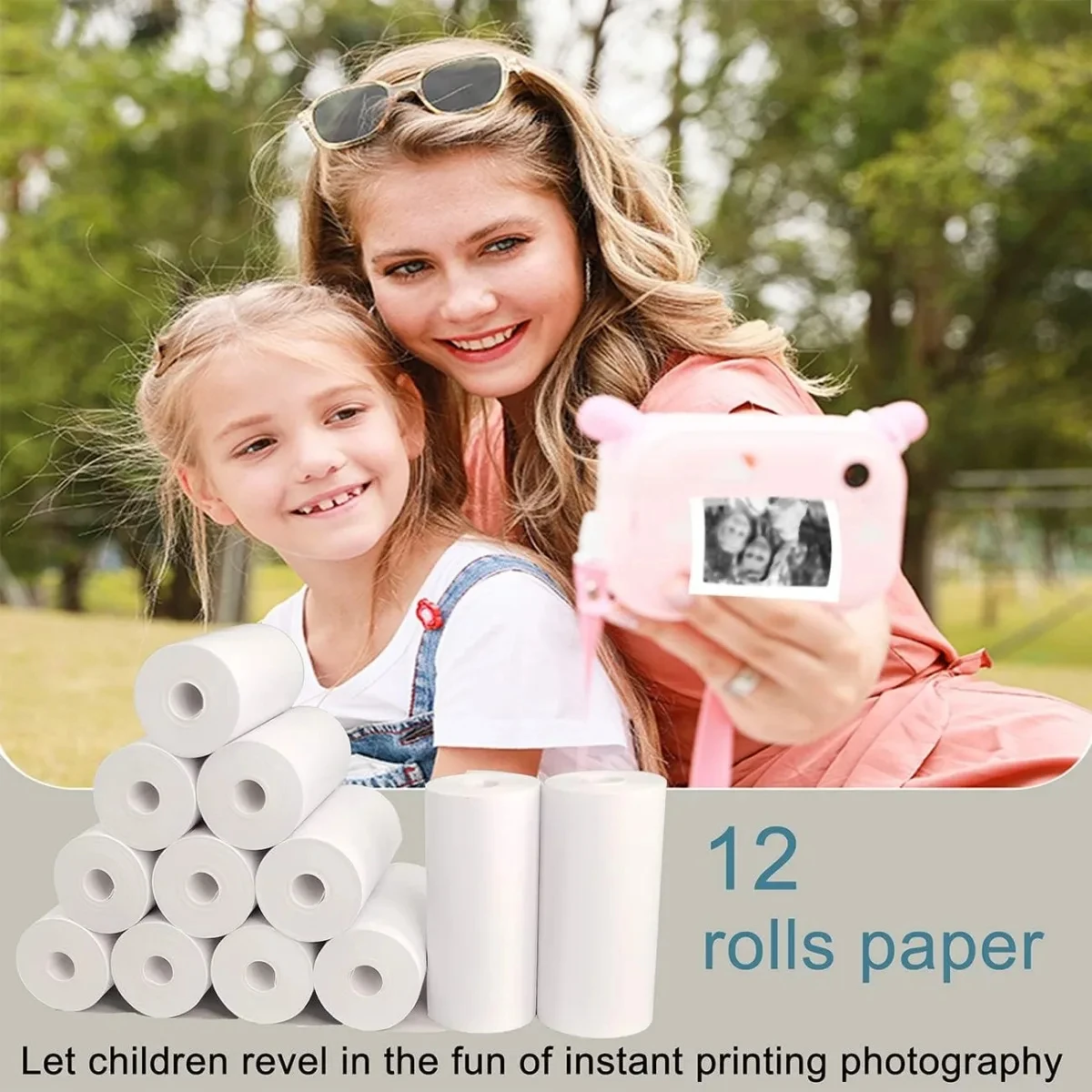 Mobile Printer 12 Rolls Film Coreless Thermal Print For 57mm Portable Cash Registers Kids Instant Camera Refill Print Paper