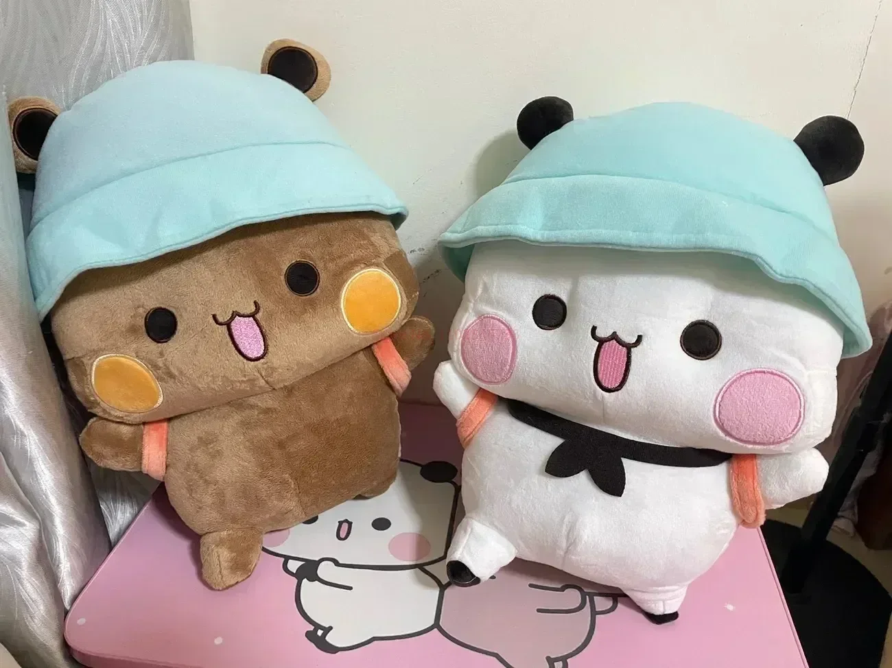 New Bubu And Dudu Panda Plush Cute Cartoon Panda Bear Doll Kawaii Stuffed Soft Pillow Toy Y2k Room Decor Gifts