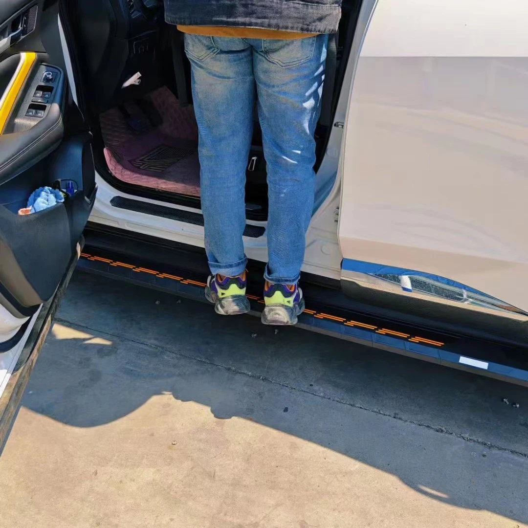 لوحات التشغيل لسيارة Volkswagen VW ID.4 2020-2025 مجموعة كاملة للخطوات الجانبية Nerf Bar تتميز بحبيبات مضادة للانزلاق #5