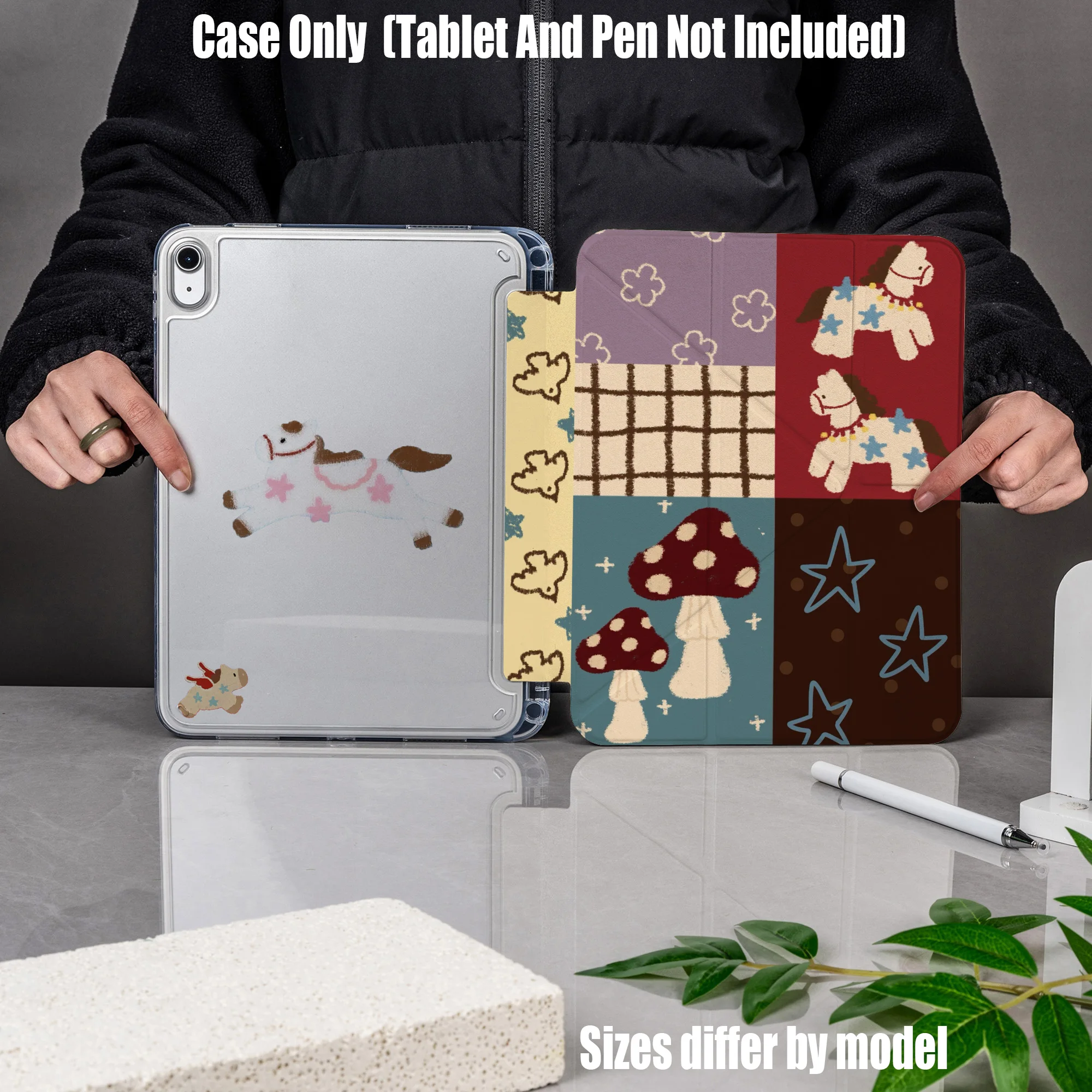 

Минималистичный чехол для iPad с серым акриловым принтом в виде сердца, для Apple iPad Pro 12.9, Air 3, Mini 5, 9-го поколения