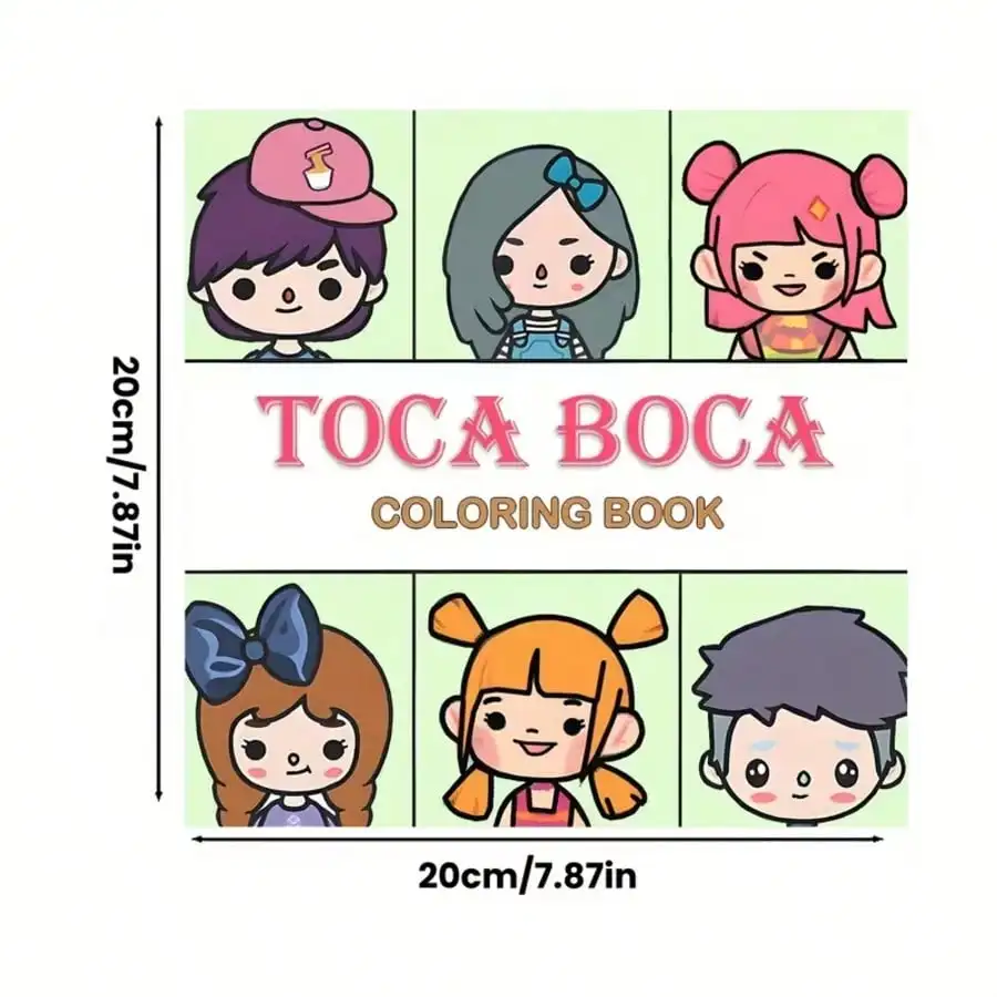 Toca Coloring Kids Coloring Dress-Up Book Scrapbooking DIY Kit, Unfinished, Requires Handmade image 3