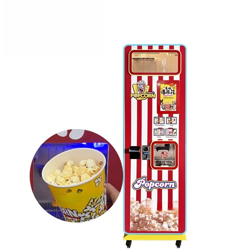 Fully Automatic Electric Popcorn Machine, Intelligent Unmanned Self-service Commercial Cinema Popcorn Vending Machine