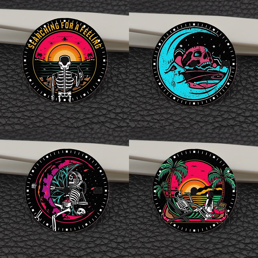 

28.5mm nh35 Watch Dial Color Printing Dial Customized Dial Watch Face Suitable For NH35/NH36/NH38/NH70 Movements Watch Parts
