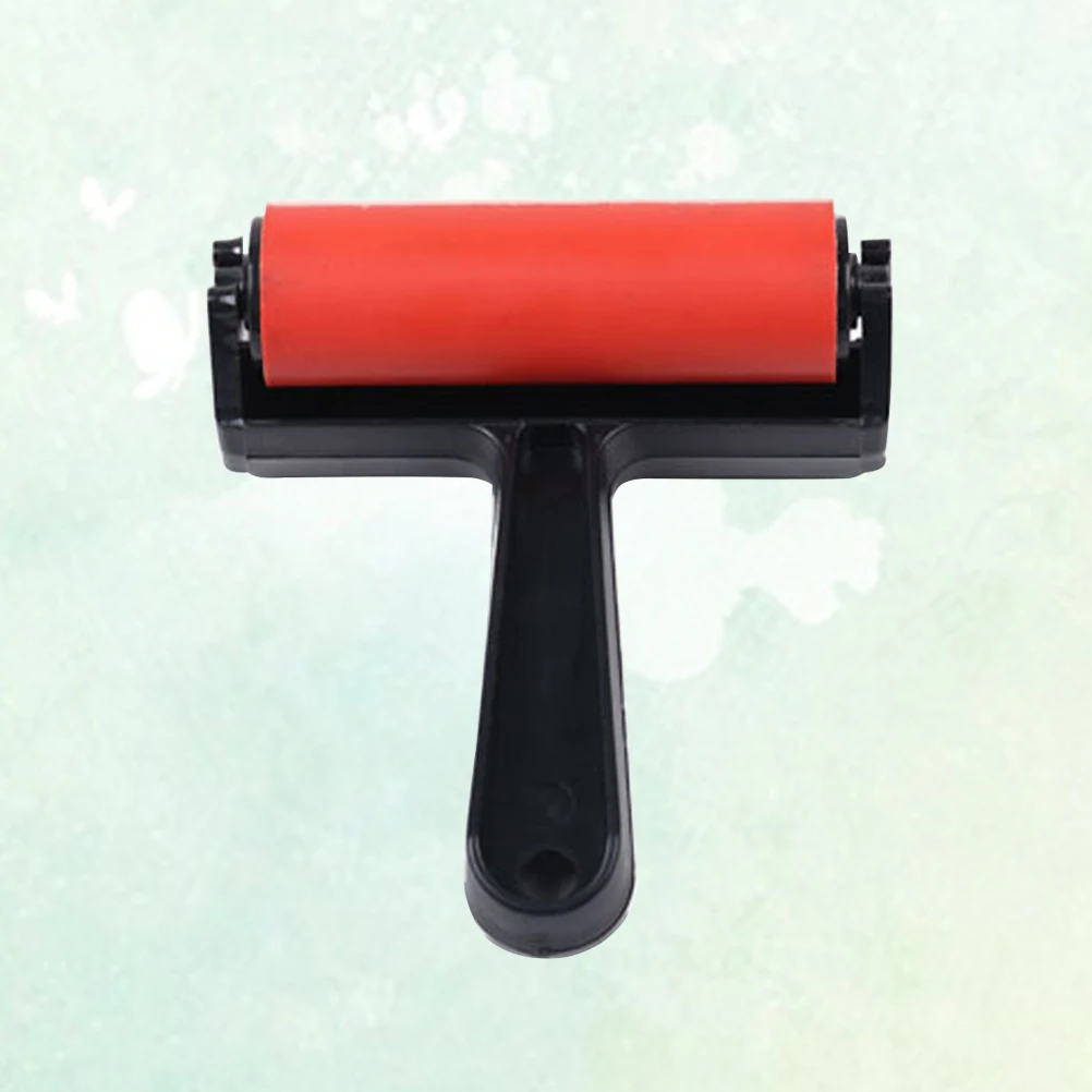 

10CM Stamping Brayers Ink Roller Painting Tool Rolling Wheel Rooler Area Flexible Durable H Easy Soap