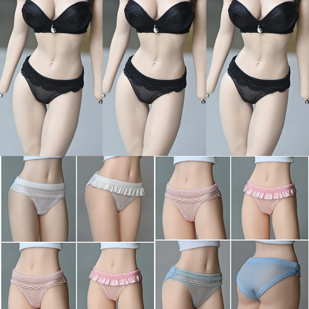 

1/6 Women Soldier Underwear Lace Perspective Panties Candy Colors Lingere Briefs For 12Inch Action Figure Model Toys