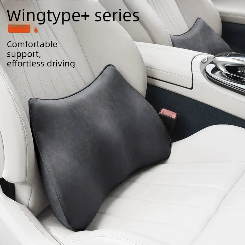 

For Car Seat Lumbar Support & Neck Pillow, Breathable Memory Foam Back & Head Rest Cushion
