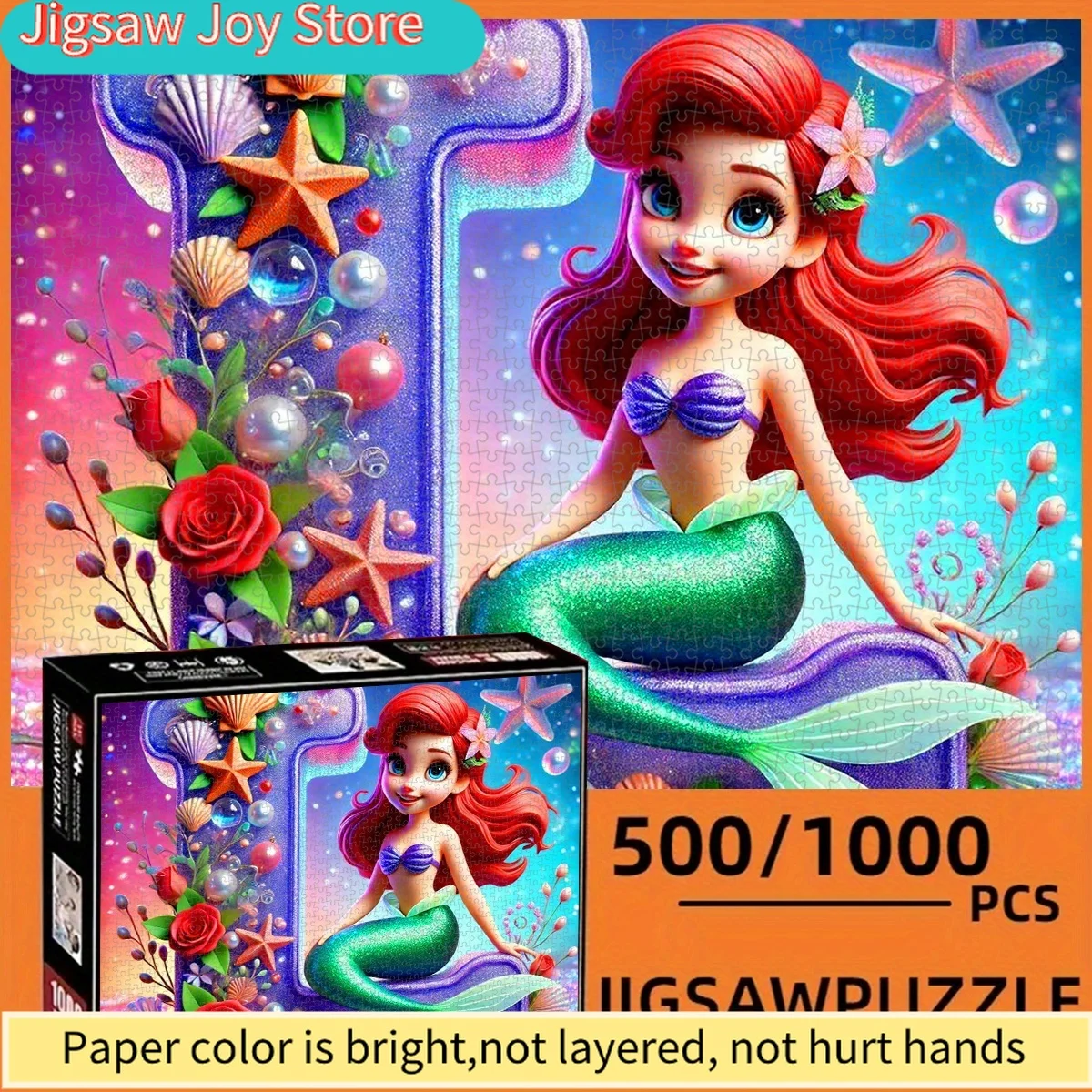 

Пазл-головоломка «Русалка» 500 элементов - милый и изысканный бумажный пазл для самостоятельной сборки в элегантной упаковке, из утолщенного белого картона.