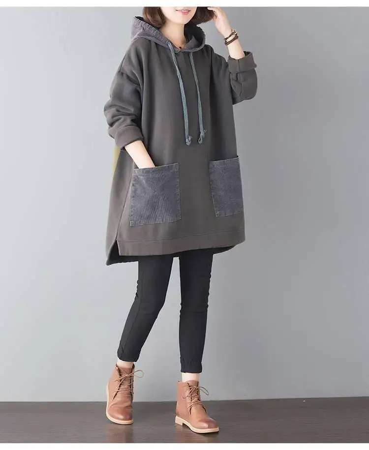 เสื้อแจ็คเก็ตสเวตเชิ้ตกำมะหยี่หนานุ่มสไตล์ลำลองหลวมๆ ระดับไฮเอนด์ ความยาวปานกลาง สำหรับผู้หญิง ฤดูใบไม้ร่วงและฤดูหนาว ปี 2025