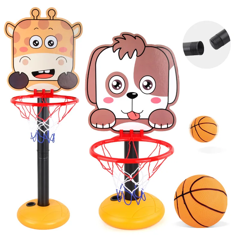 

Children's basketball adjustable cartoon of indoor and outdoor basketball stand and backboard 1 meter 15 cm boy sports toys