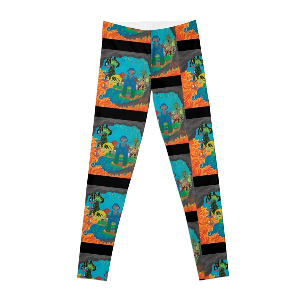 King Gizzard Album Art Collage Leggings Sweatpants sporty woman gym sport pants Womens Leggings