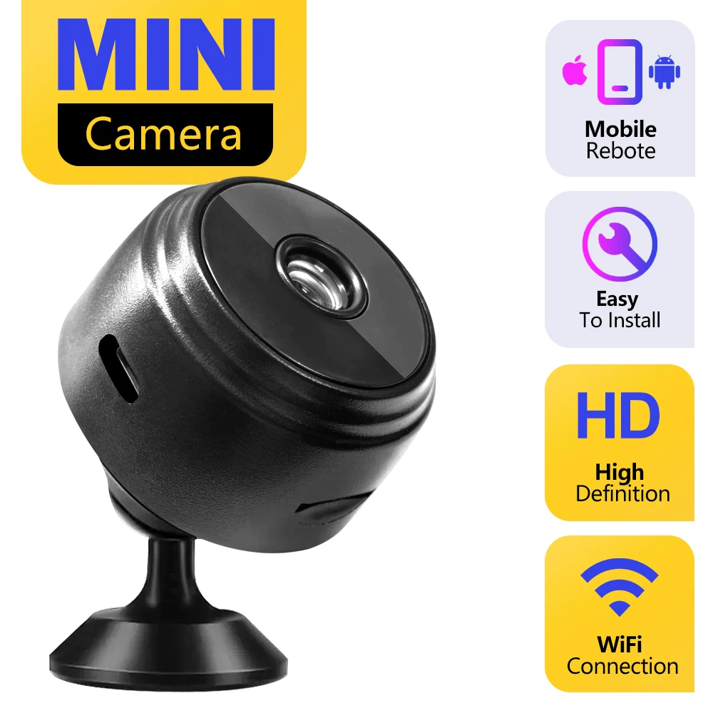 Mini caméra WiFi A9, surveillance de sécurité, vidéo sans fil, enregistreur vocal, maison intelligente pour nourrissons et animaux domestiques