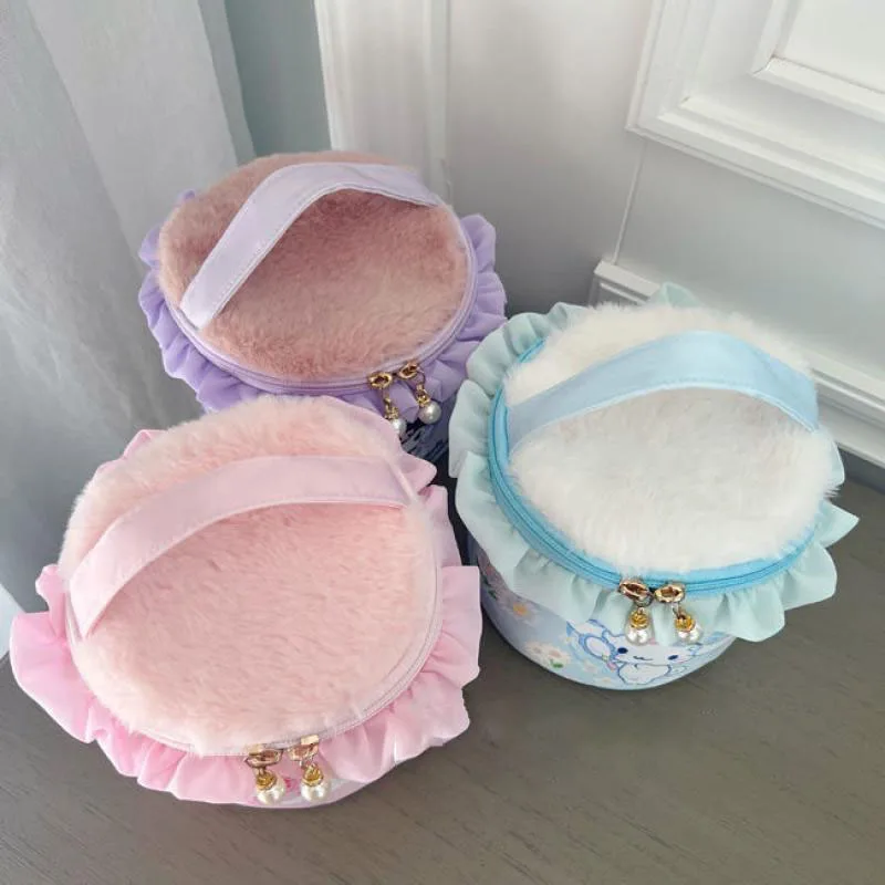 Sanrio Storage Bag Kawaii Mymelody Kuromi Large Capacity Cosmetic Storage Bag Portable Portable Cosmetic Bag Multi-Function