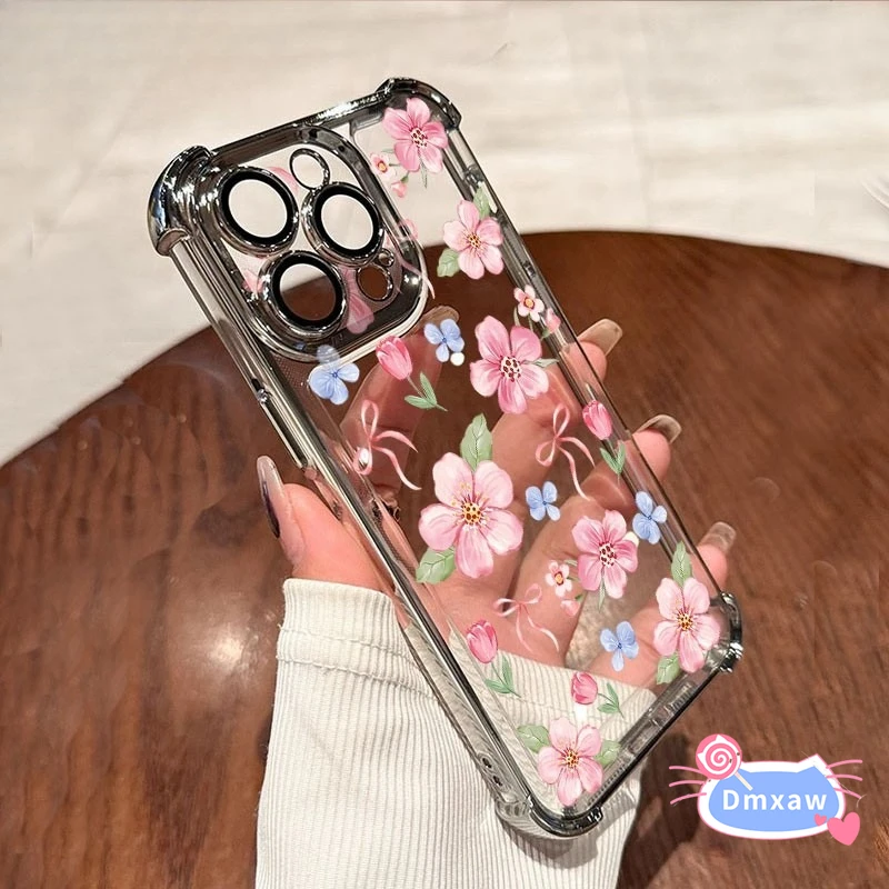 ل ممن لهم A5 A6 برو 4G 5G A5X A6 ماكس البحث X9 برو 5G جراب هاتف زهر الخوخ زهرة الأزهار Bowknot تصفيح الغطاء الخلفي