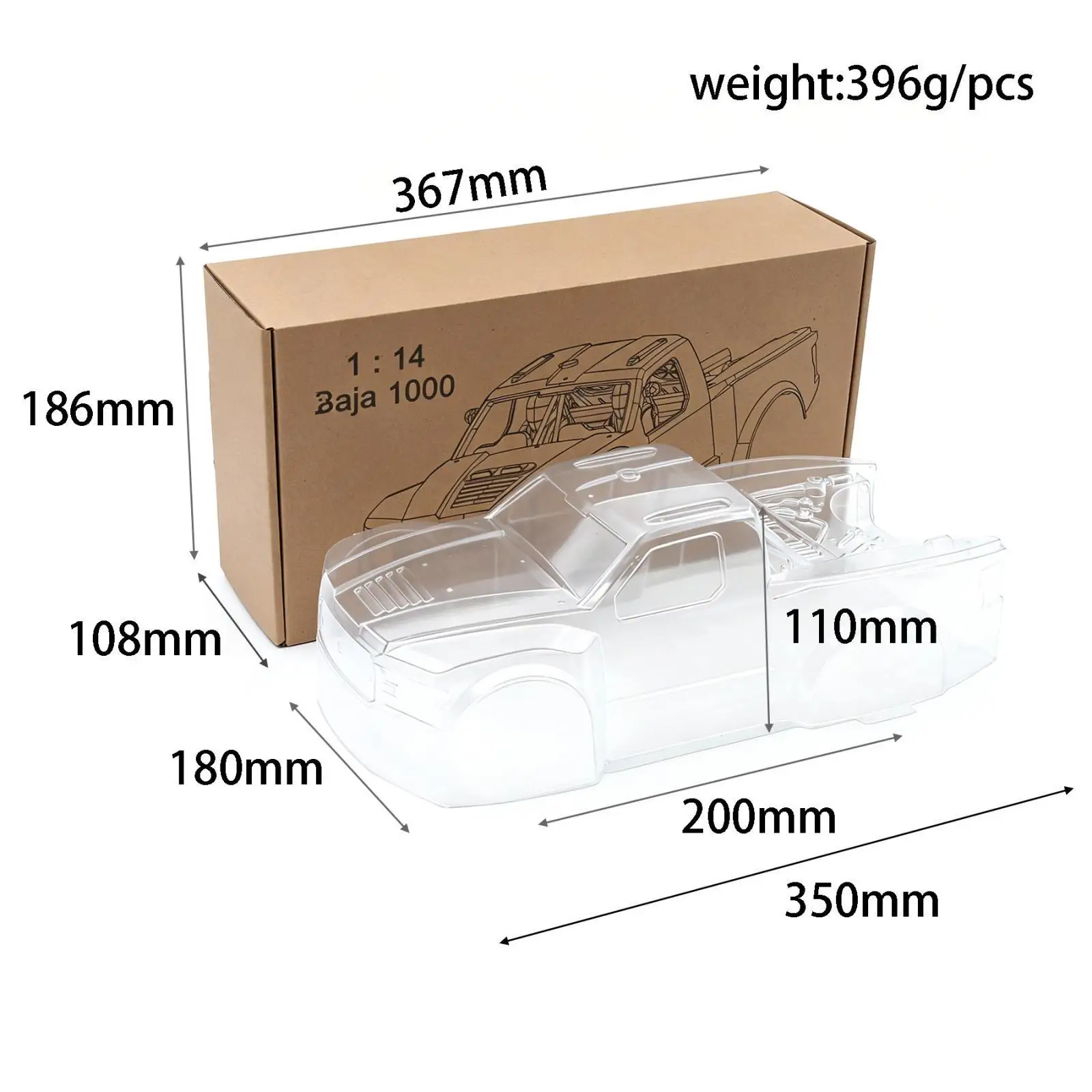 

RC Car Body Shell Practical Direct Replace Maintenance RC Vehicle Accessory