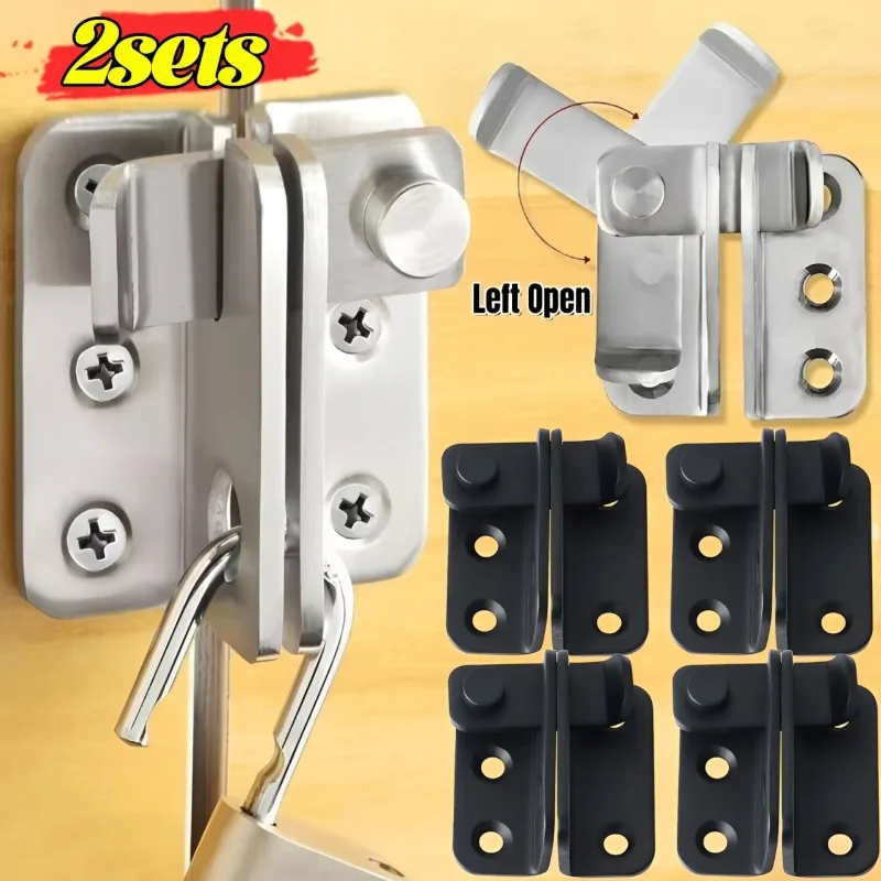 

Замок с откидной защелкой, защелка для шкафа, скользящий болт, защелка из нержавеющей стали, безопасный дверной замок для домашнего гаражного шкафа с винтом