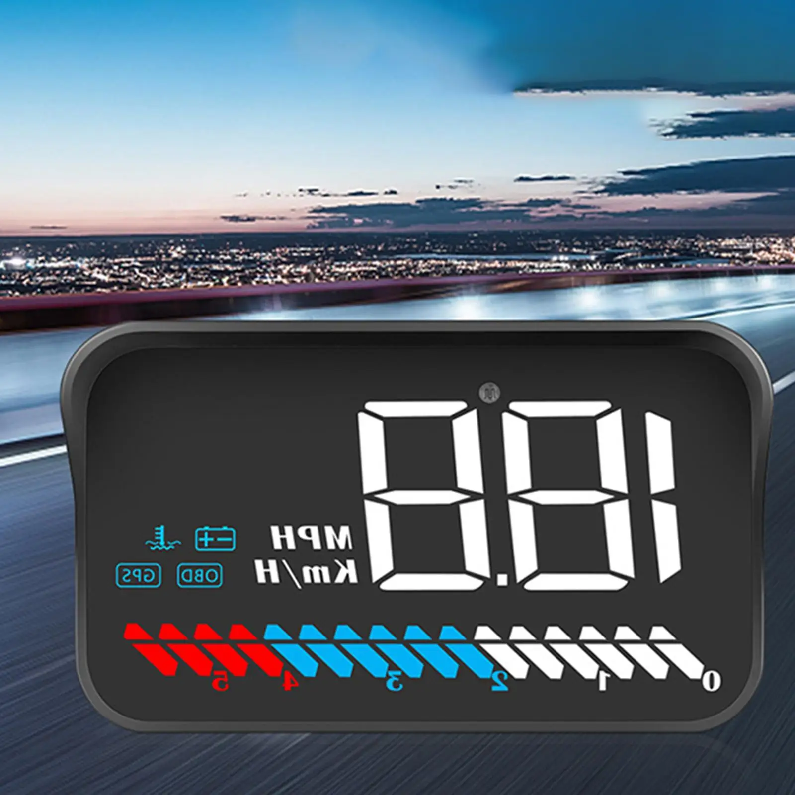 Head up Display Car HUD OBD2 GPS Overspeed Warning Speed Alarm Mileage Measurement Practical Function for Vehicles Car Truck