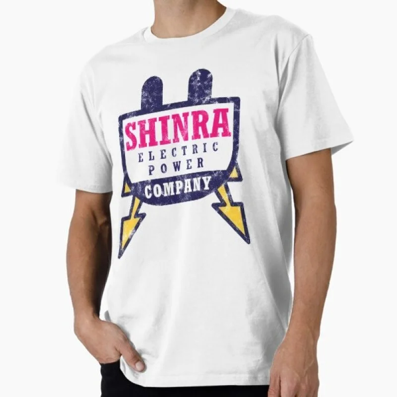 

0324 Shinra Electric Power Company Gift t shirt Videogame Final Fantasy VII graphic tee Y2K Clothes 100% Ccotton Large size Tops