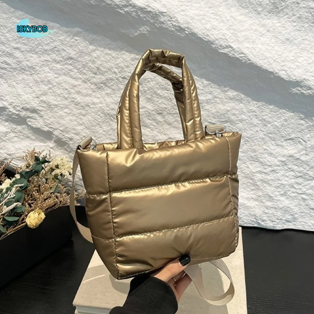 

Lightweight Puffy Handbag Large Capacity Padded Puffer Crossbody Bag Waterproof Adjustable Strap Quilted Shoulder Bag Travel