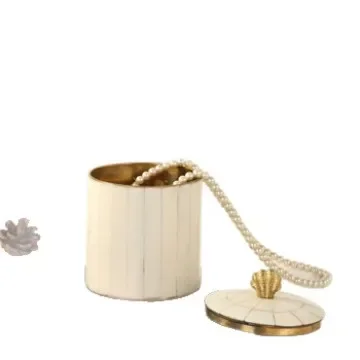 Indian-style handmade cow bone storage jar jewelry box model home storage jar ornament