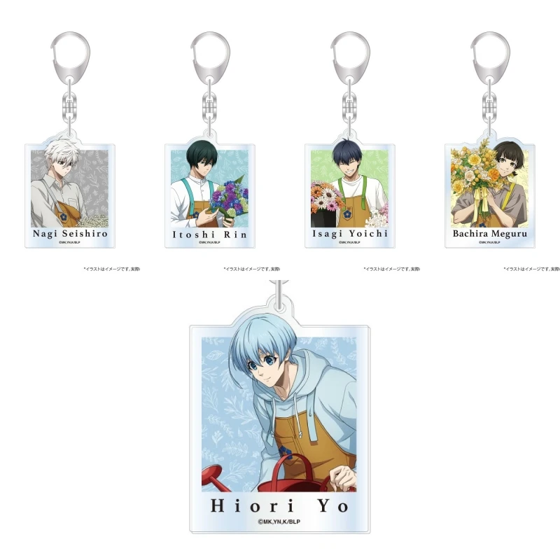 

Popular anime Blue Lock Garden 6cm llavero anime Hiori Yo Nagi Seishiro Itoshi Rin Isagi Yoichi Meguru Acrylic keychain Gifts