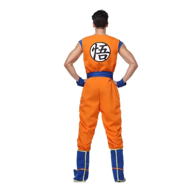 Japanese Anime Adult Orange Suits Son Goku Cosplay Costume Anime Superheroes Jumpsuit Role Play Dress Up