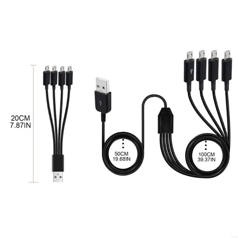 Y08D 4 в 1 Зарядный кабель Micro USB Многофункциональный зарядный кабель для школы, путешествий, домашнего использования