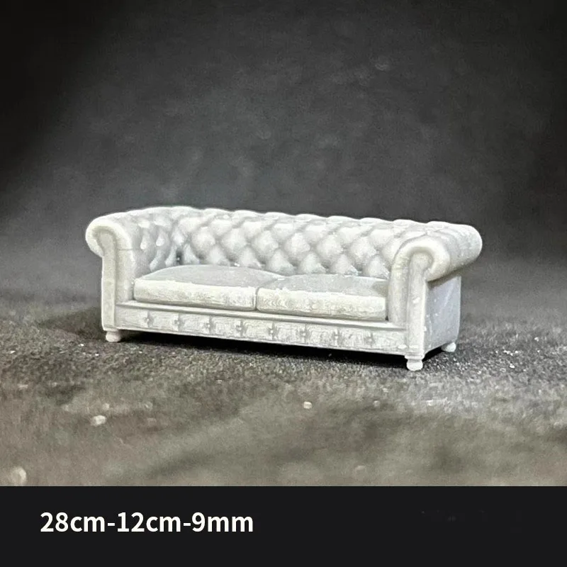 1/64 نموذج أريكة مشهد السيارة ملحق نموذج أبيض (غير مطلي) دعائم المرآب ديوراما