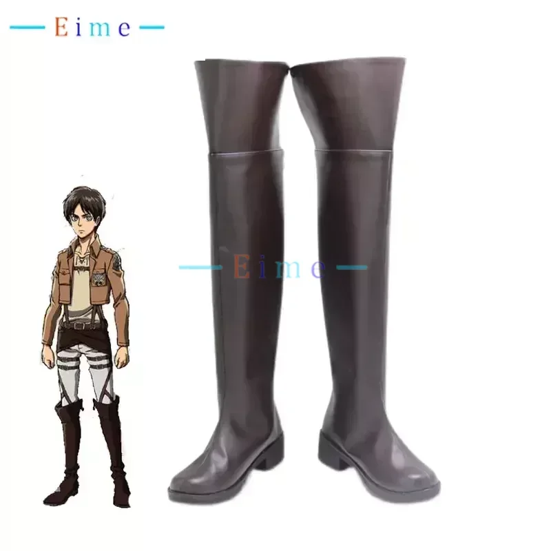 

Eren Jaeger Cosplay Shoes PU Leather Shoes Halloween Carnival Boots Cosplay Props Custom Made