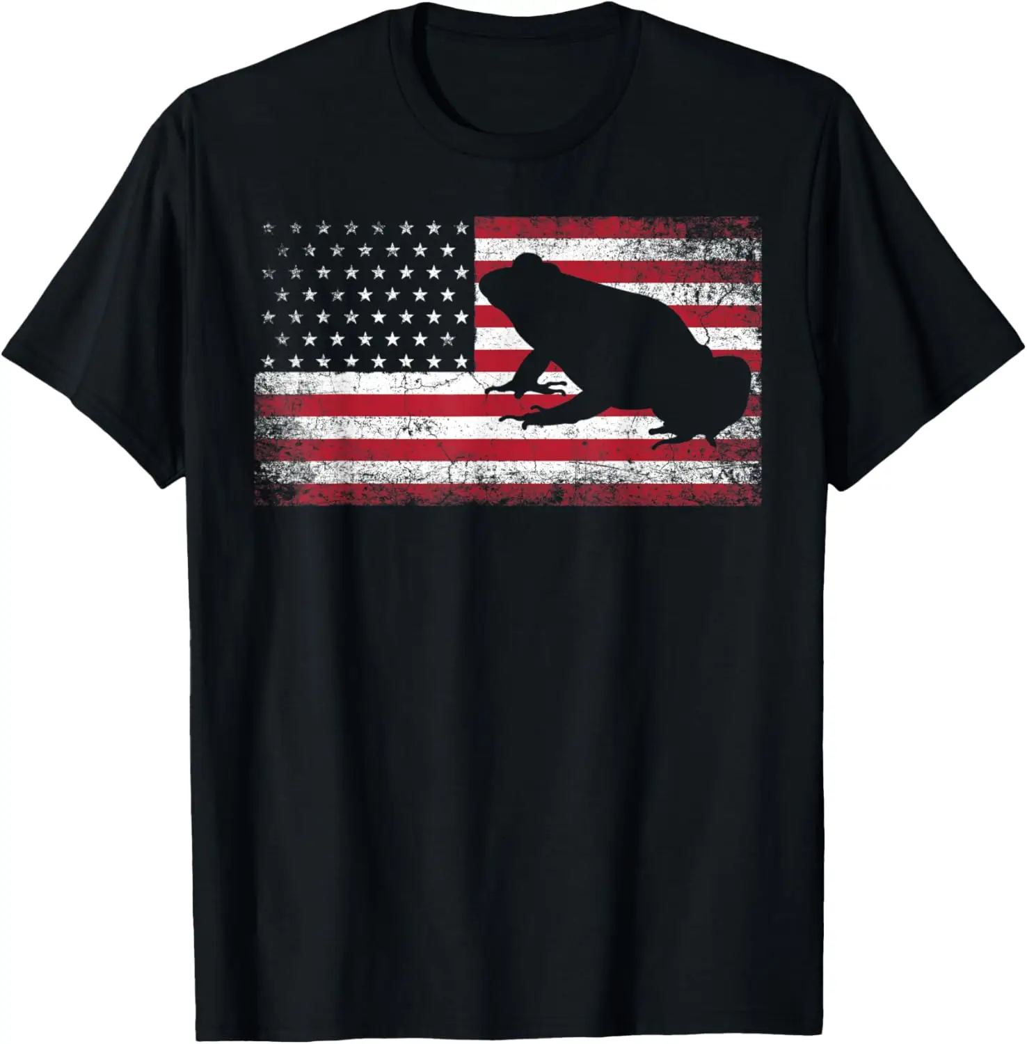 

4th of July Gift Frog American Flag USA Patriotic Men Women T-Shirt