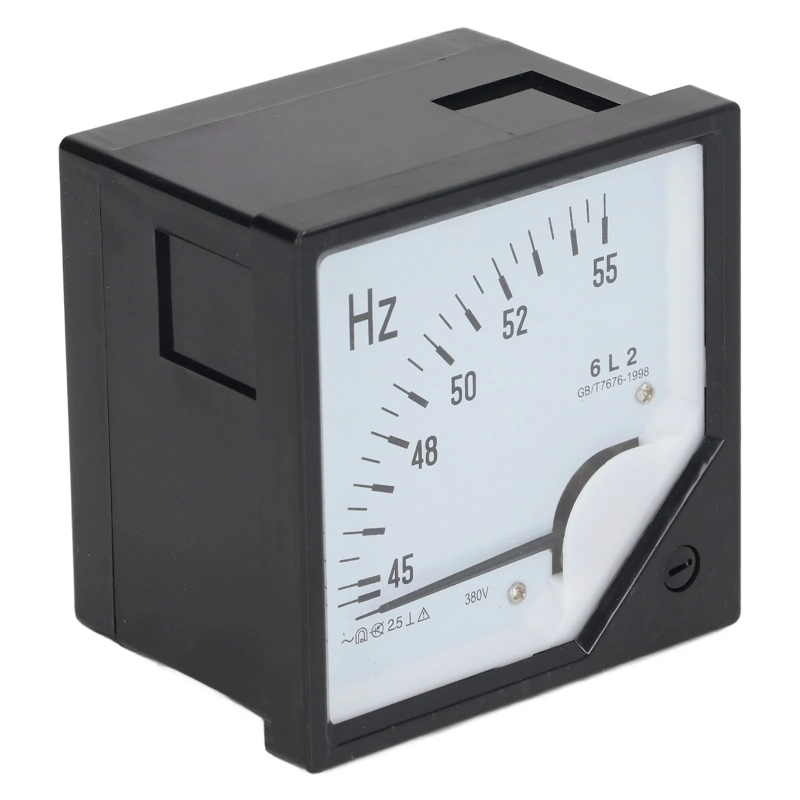 เครื่องวัดความถี่แบบเข็ม AC 380V เครื่องตรวจจับความถี่แบบแผงความแม่นยำสูง 45-55Hz เครื่องวัดความถี่แบบแผง