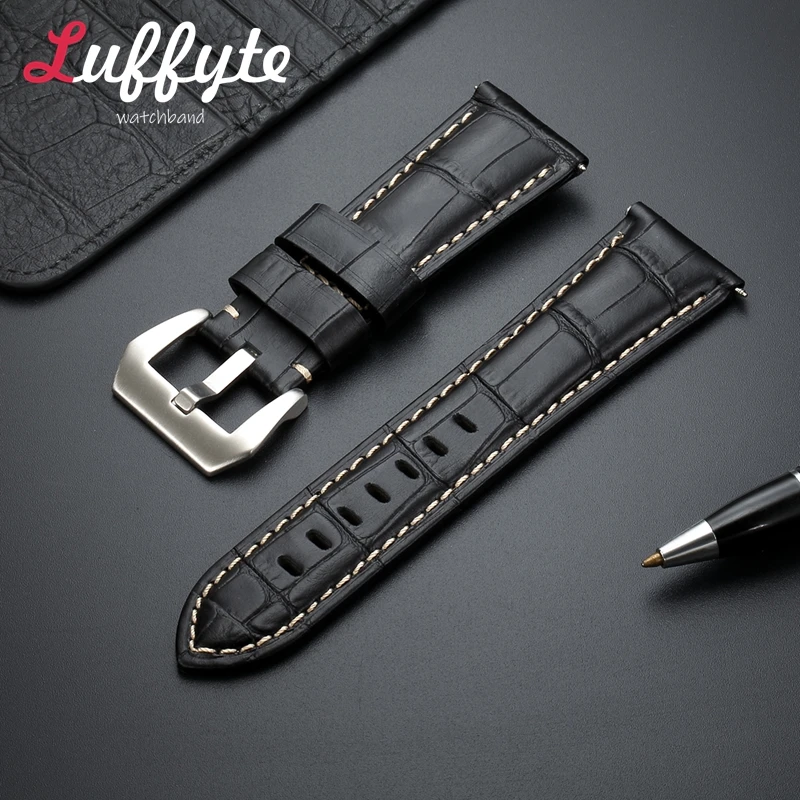 

Bamboo Knot Pattern Leather Wristwatch Strap 20mm 22mm 24mm 26mm Replacement Wristband Women Men Watch Accessories