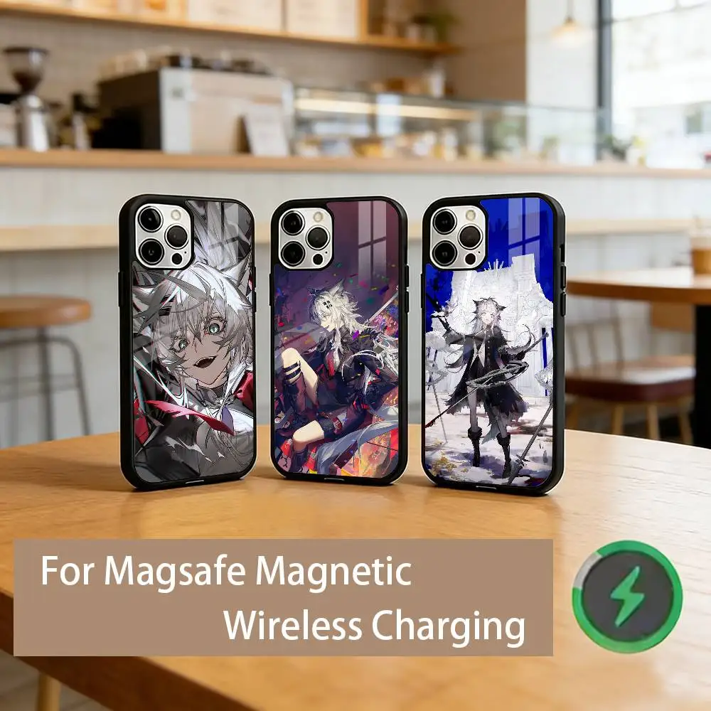 

L-Lappland A-Arknights Phone Case For iPhone17,16,15,14,13,12,11 Plus,Pro Magnetic For Magsafe Wireless Charging