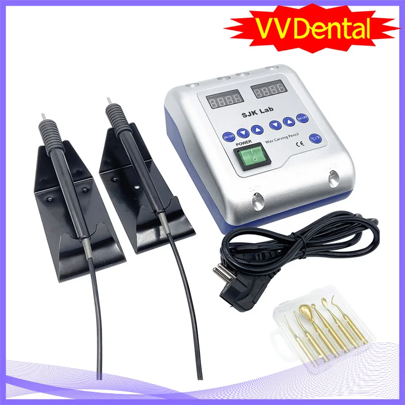 

Portable Double Pen Dental Electric Waxer Wax Knife Carving Dental Laboratory Equipment Electric Waxer Carving Knife 6 Wax Tips