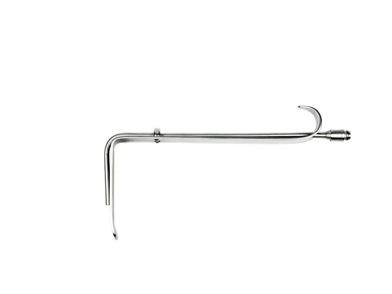 L Retractor for Thorcic Surgery 12cm Stainless Steel Handle Manual Power Source Light Guide